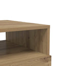 vidaXL kézműves tölgyszínű dohányzóasztal LED-lámpákkal 90x49x40 cm