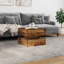vidaXL antik fa színű dohányzóasztal LED-lámpákkal 50 x 50 x 40 cm