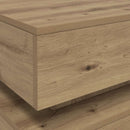 vidaXL kézműves tölgy színű dohányzóasztal LED-lámpákkal 50x50x40cm