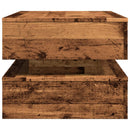 vidaXL antik fa színű dohányzóasztal LED-lámpákkal 90x50x40 cm