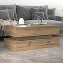 vidaXL kézműves tölgy színű dohányzóasztal LED-lámpákkal 90x50x40 cm