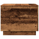 vidaXL antik fa színű dohányzóasztal LED-lámpákkal 50 x 50 x 40 cm