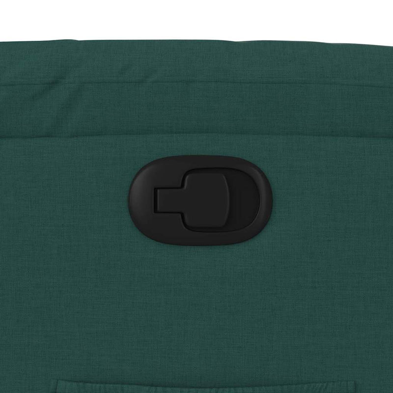 vidaXL sötétzöld szövet dönthető fotel