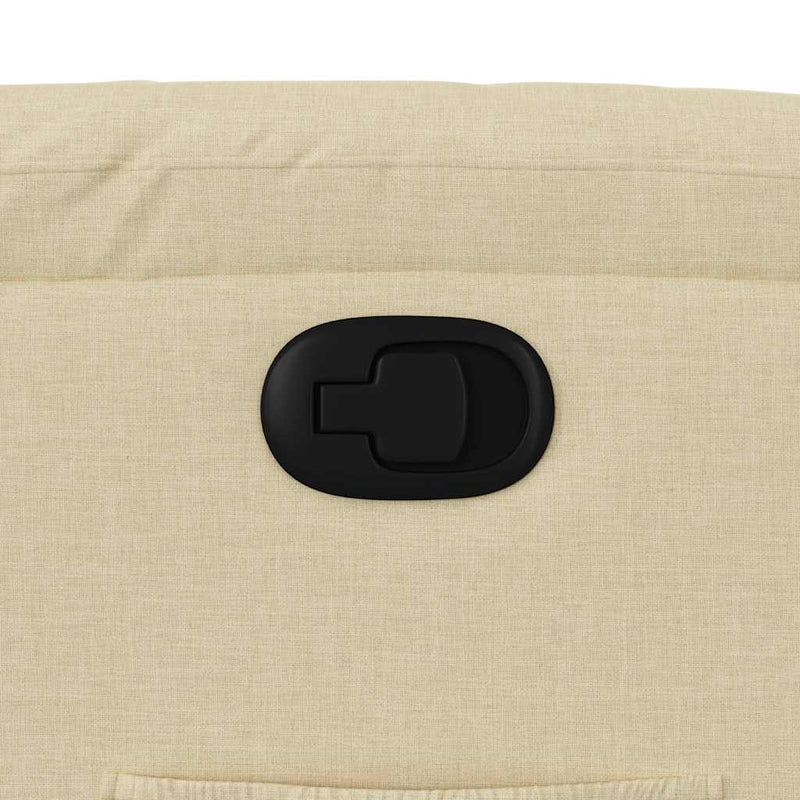 vidaXL krémszínű szövet dönthető fotel