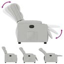 vidaXL felhőszürke szövet dönthető fotel