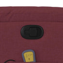 vidaXL bordó dönthető szövet masszázsfotel