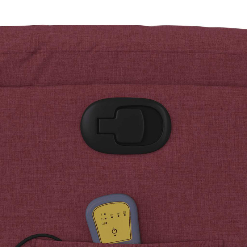 vidaXL bordó dönthető szövet masszázsfotel