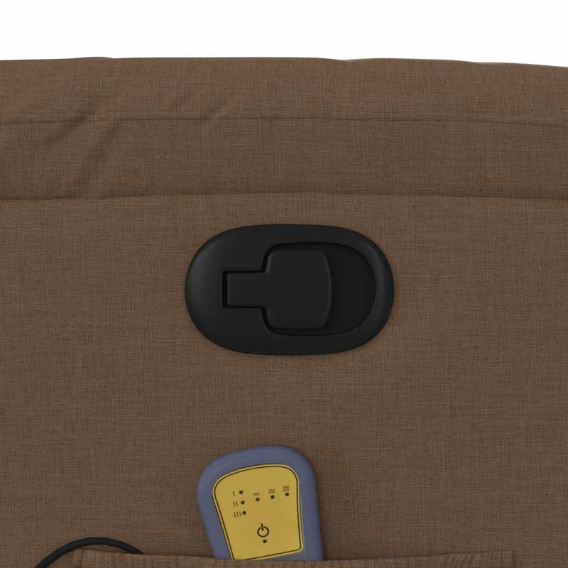 vidaXL barna szövet dönthető masszázsfotel