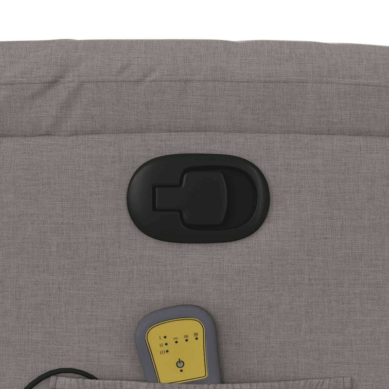 vidaXL tópszínű szövet dönthető masszázsfotel