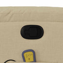 vidaXL krémszínű szövet dönthető masszázsfotel