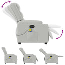 vidaXL felhőszürke szövet dönthető masszázsfotel