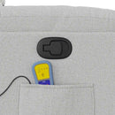 vidaXL felhőszürke szövet dönthető masszázsfotel