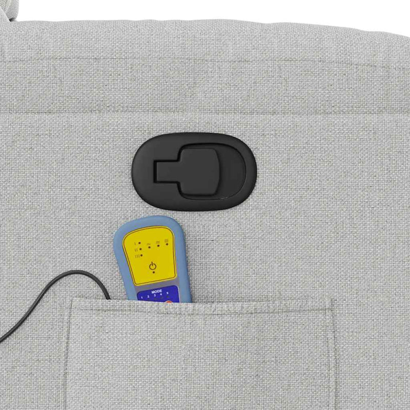 vidaXL felhőszürke szövet dönthető masszázsfotel