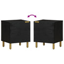 vidaXL fekete tömör mangófa éjjeliszekrény 40 x 33 x 46 cm