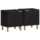 vidaXL 2 db fekete tömör mangófa éjjeliszekrény 40 x 33 x 46 cm