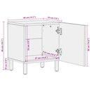 vidaXL 2 db fekete tömör mangófa éjjeliszekrény 40 x 33 x 46 cm