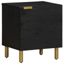 vidaXL 2 db fekete tömör mangófa éjjeliszekrény 40 x 33 x 46 cm