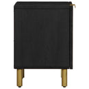 vidaXL 2 db fekete tömör mangófa éjjeliszekrény 40 x 33 x 46 cm