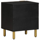 vidaXL 2 db fekete tömör mangófa éjjeliszekrény 40 x 33 x 46 cm