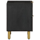 vidaXL fekete tömör mangófa éjjeliszekrény 40 x 33 x 46 cm