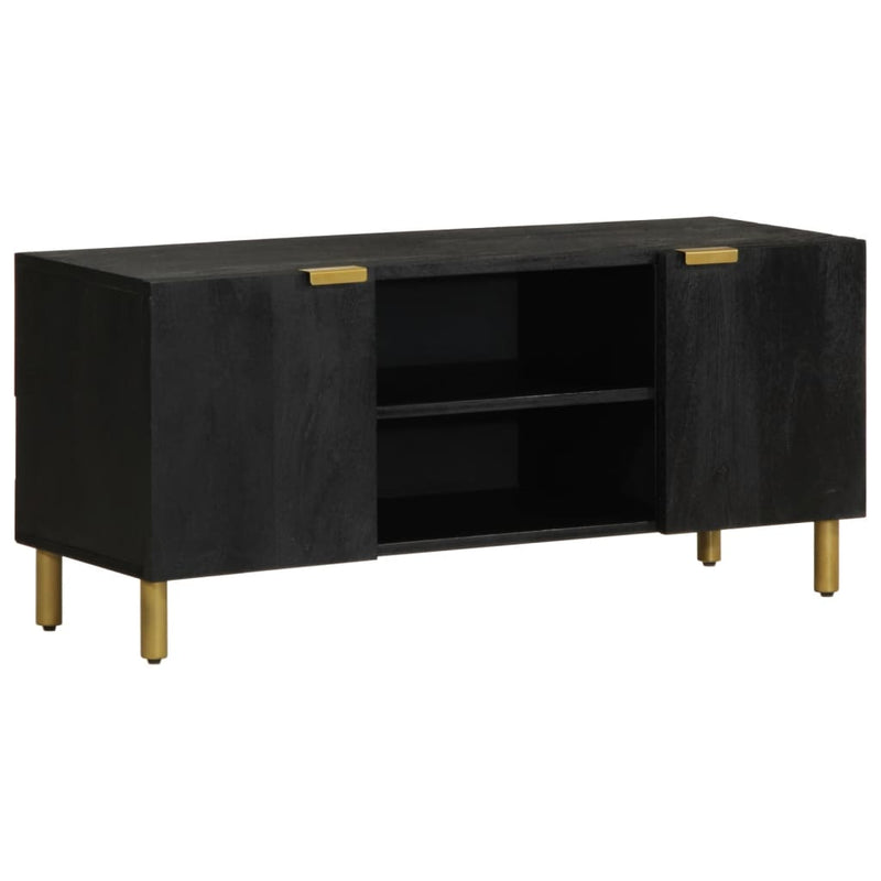 vidaXL fekete szerelt fa TV-szekrény 105 x 33 x 46 cm
