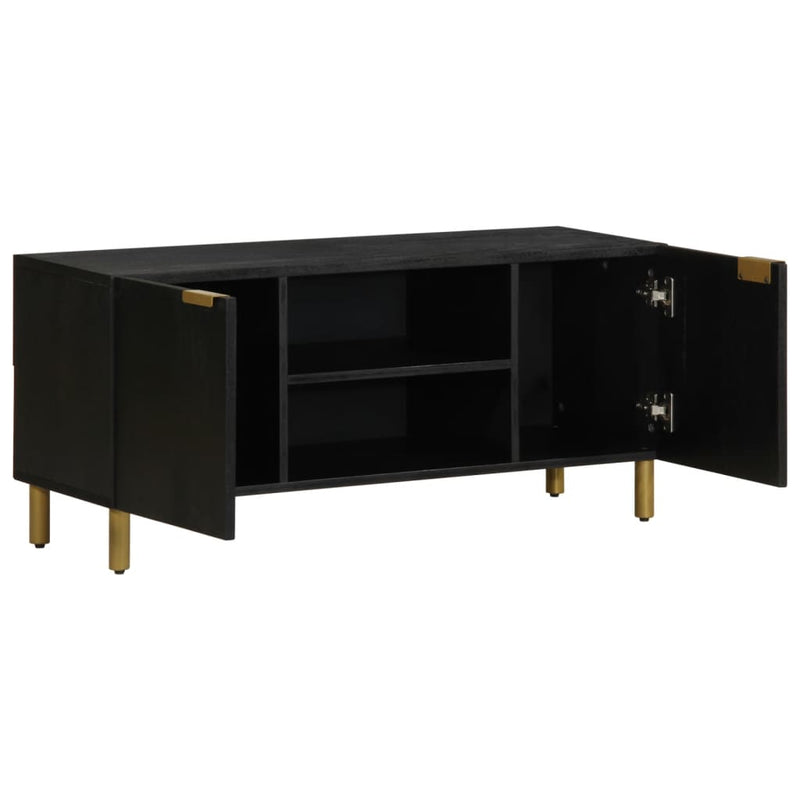 vidaXL fekete szerelt fa TV-szekrény 105 x 33 x 46 cm