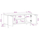 vidaXL fekete szerelt fa TV-szekrény 105 x 33 x 46 cm