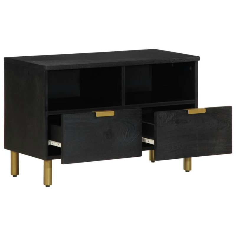 vidaXL fekete szerelt fa TV-szekrény 70 x 33 x 46 cm