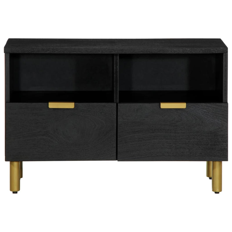 vidaXL fekete szerelt fa TV-szekrény 70 x 33 x 46 cm