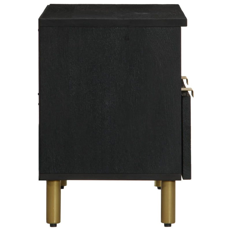 vidaXL fekete szerelt fa TV-szekrény 70 x 33 x 46 cm