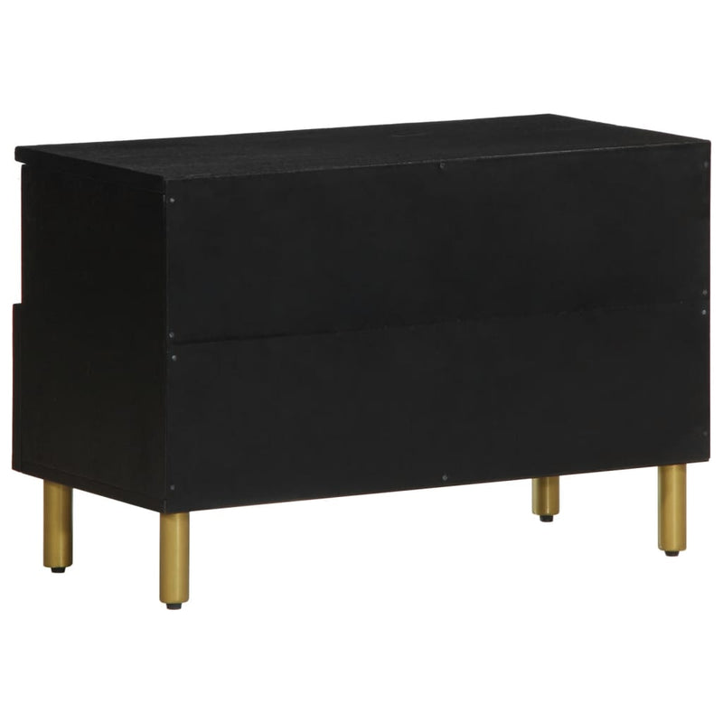 vidaXL fekete szerelt fa TV-szekrény 70 x 33 x 46 cm