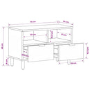 vidaXL fekete szerelt fa TV-szekrény 70 x 33 x 46 cm