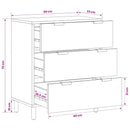 vidaXL fekete szerelt fa komód 60 x 33 x 75 cm