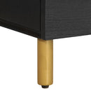 vidaXL fekete szerelt fa éjjeliszekrény 40 x 33 x 46 cm