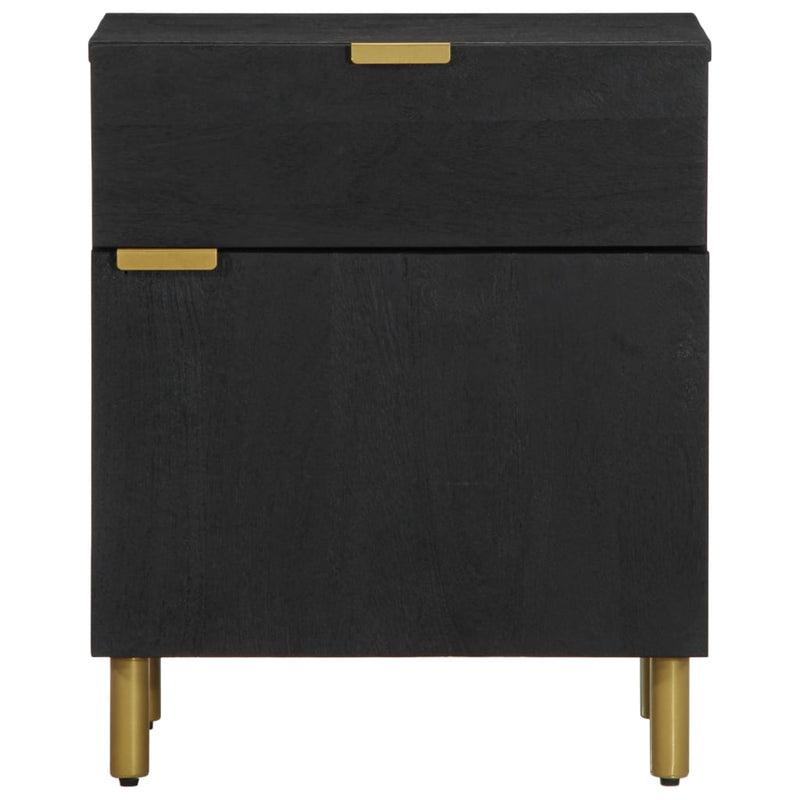 vidaXL fekete szerelt fa éjjeliszekrény 50 x 33 x 60 cm