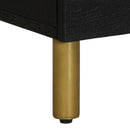 vidaXL fekete tömör szerelt fa éjjeliszekrény 50 x 33 x 62 cm