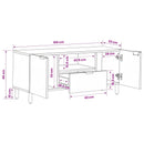 vidaXL fekete szerelt fa TV-szekrény 105 x 33 x 46 cm