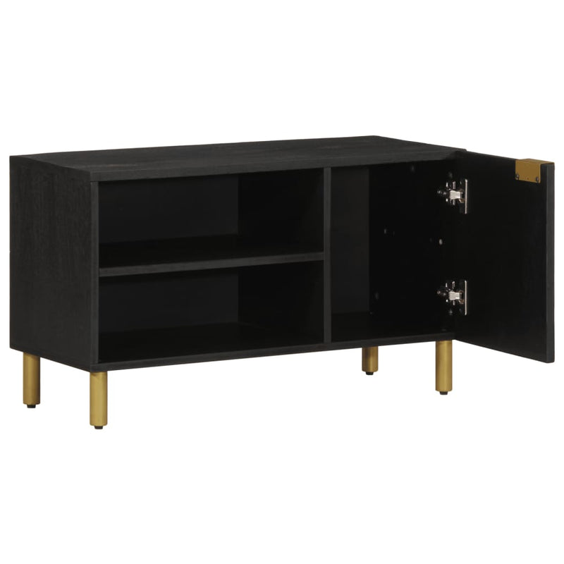 vidaXL fekete szerelt fa TV-szekrény 80 x 33 x 46 cm