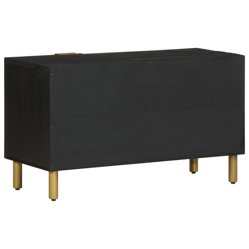 vidaXL fekete szerelt fa TV-szekrény 80 x 33 x 46 cm