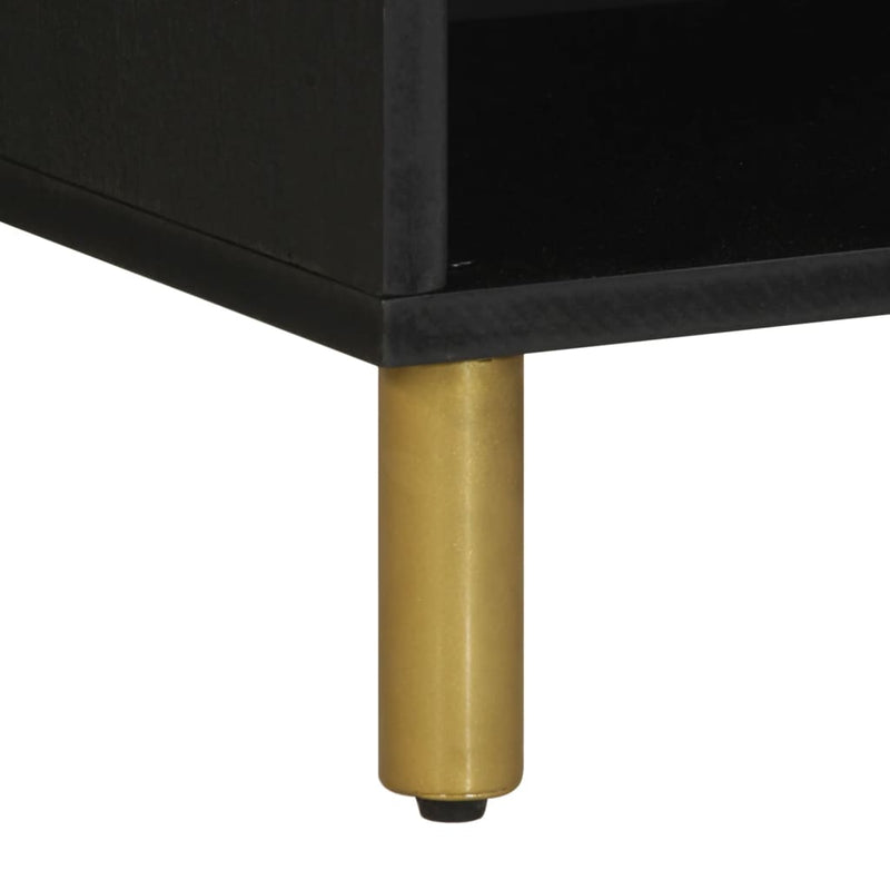 vidaXL fekete szerelt fa TV-szekrény 80 x 33 x 46 cm