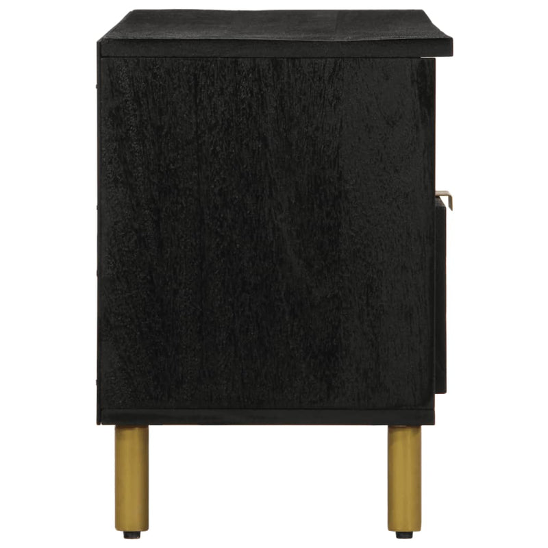 vidaXL fekete szerelt fa TV-szekrény 100 x 33 x 46 cm