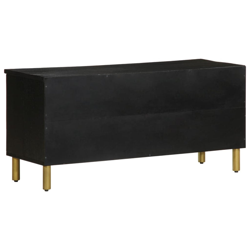vidaXL fekete szerelt fa TV-szekrény 100 x 33 x 46 cm