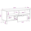 vidaXL fekete szerelt fa TV-szekrény 100 x 33 x 46 cm
