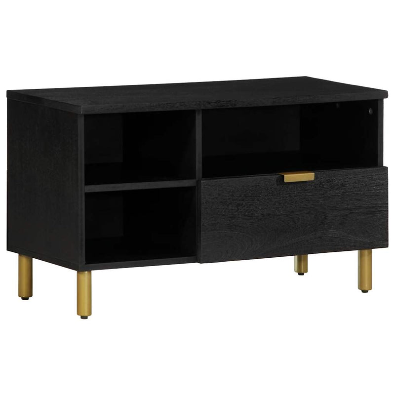 vidaXL fekete szerelt fa TV-szekrény 80 x 33 x 46 cm