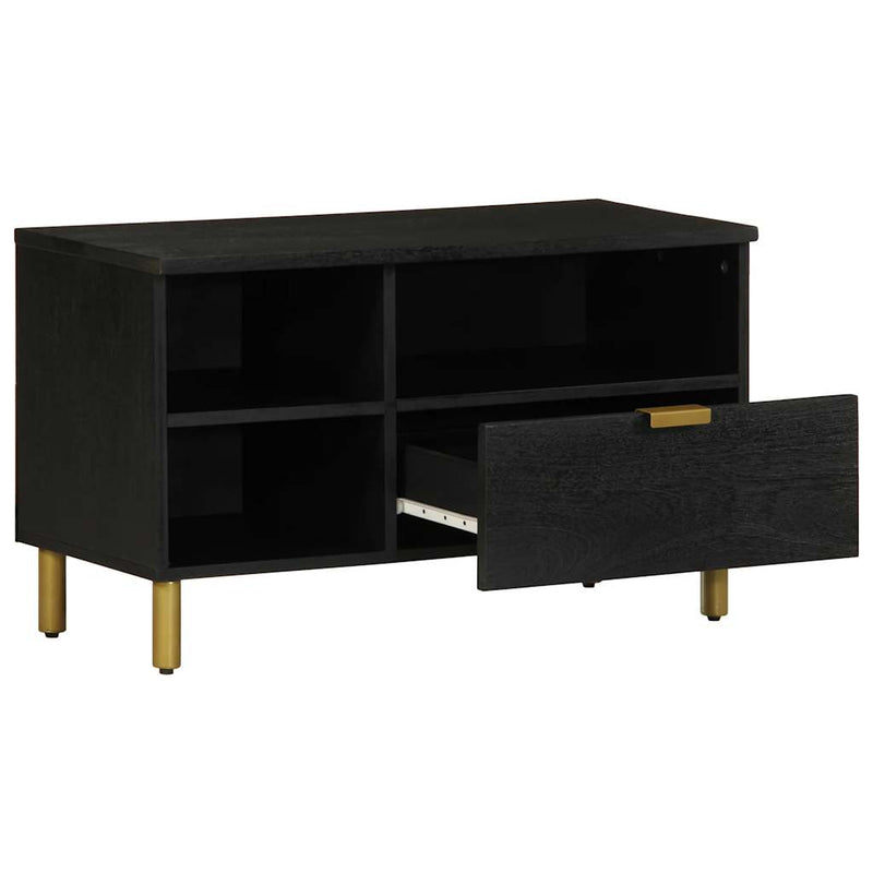 vidaXL fekete szerelt fa TV-szekrény 80 x 33 x 46 cm