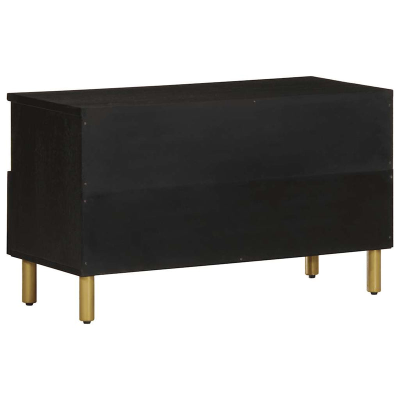 vidaXL fekete szerelt fa TV-szekrény 80 x 33 x 46 cm