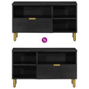 vidaXL fekete szerelt fa TV-szekrény 80 x 33 x 46 cm