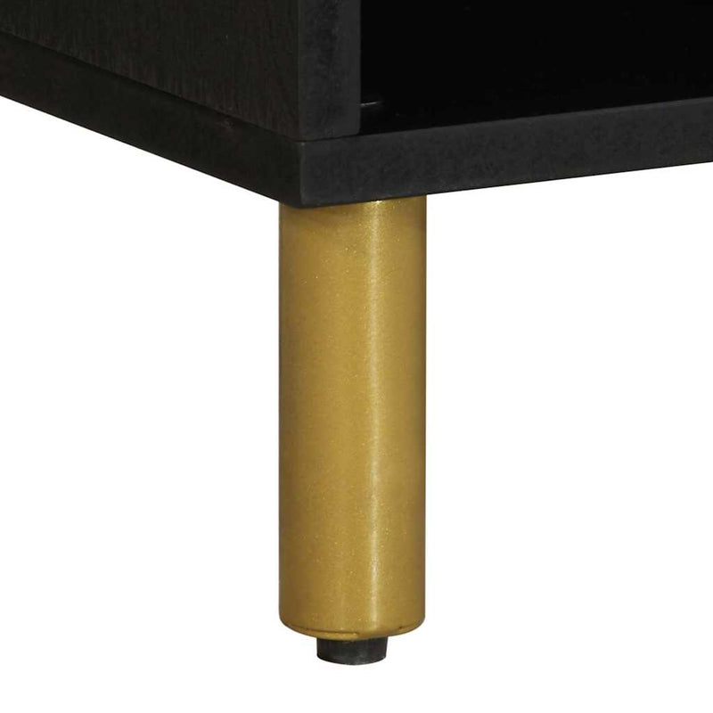 vidaXL fekete szerelt fa TV-szekrény 80 x 33 x 46 cm