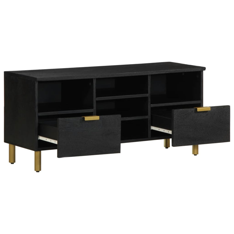 vidaXL fekete szerelt fa TV-szekrény 100 x 33 x 46 cm