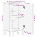 vidaXL fekete szerelt fa tálalószekrény 40 x 33 x 75 cm